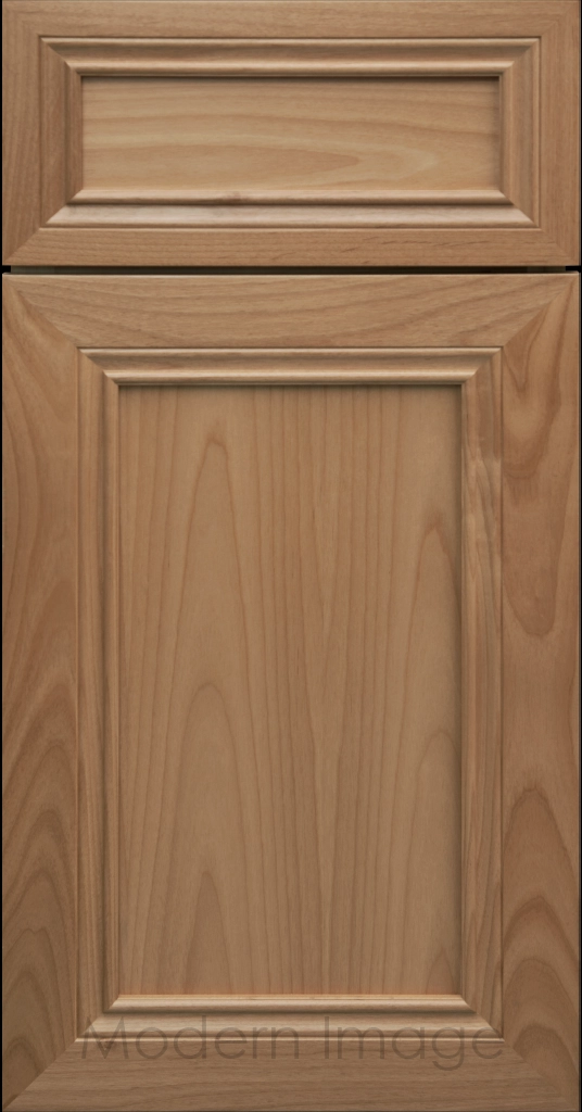 Corona Flat Panel Kitchen Cabinet in Honey Stain with mitered molding